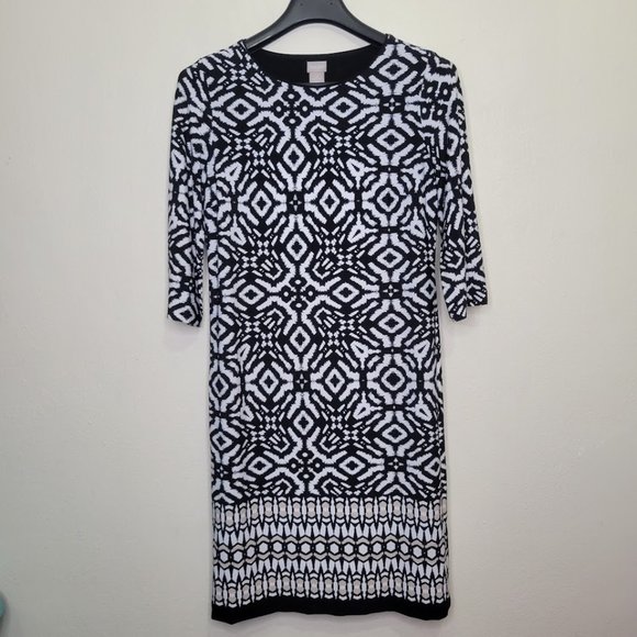 Chico's Printed Shift Dress Size S - Picture 3 of 10